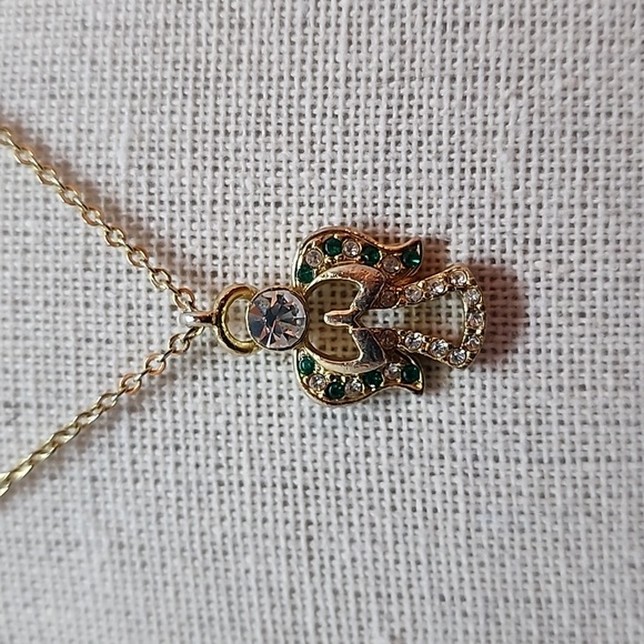 Vintage Gold Tone David Monn Angel Pendant Necklace - Picture 2 of 6